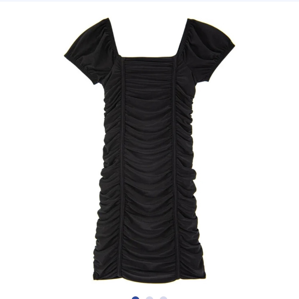Cheryl Creations Chic Black Ruched Kids Dress size Large Great Condition